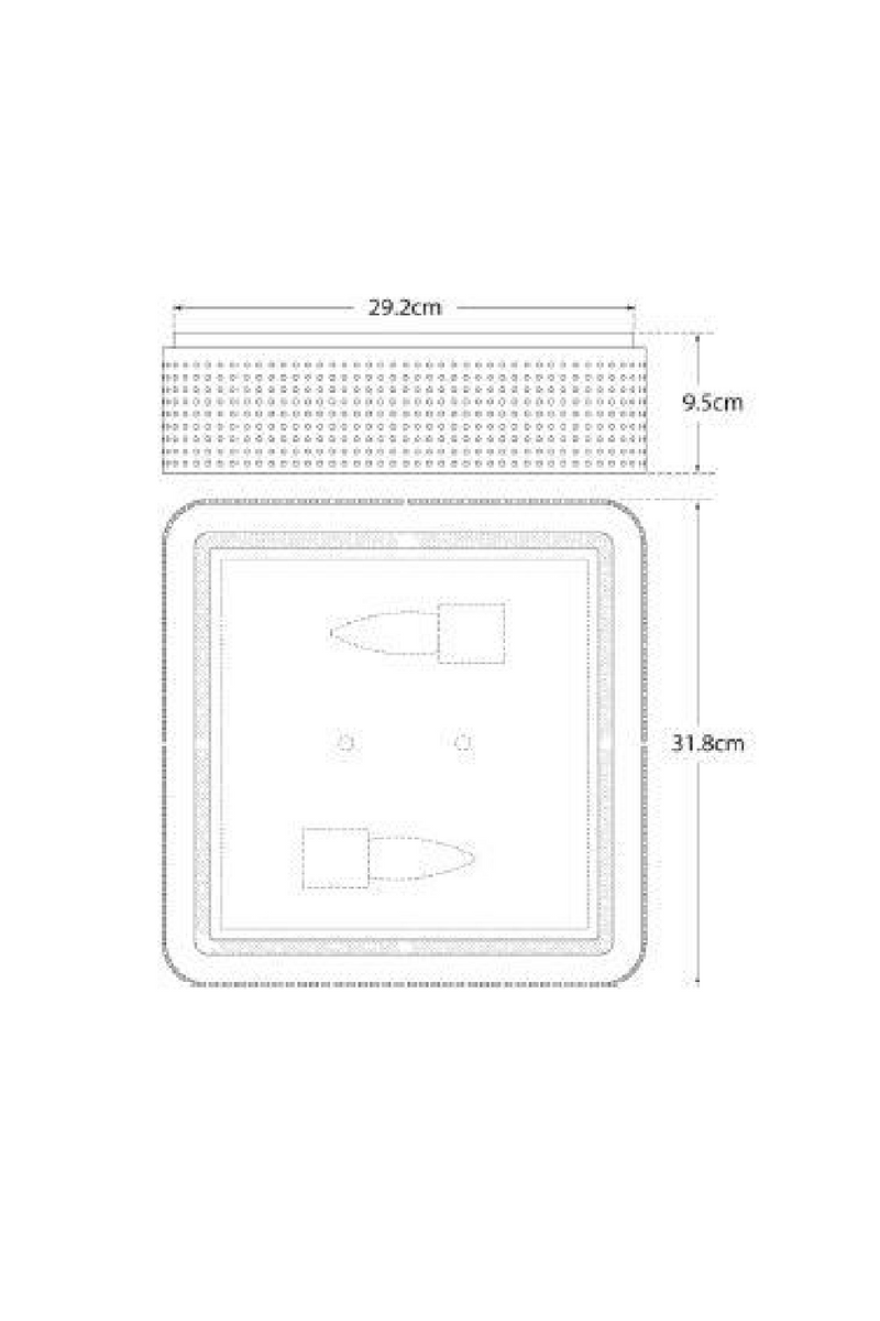 Perforated Square Ceiling Lamp | Andrew Martin Precision | Oroatrade.com