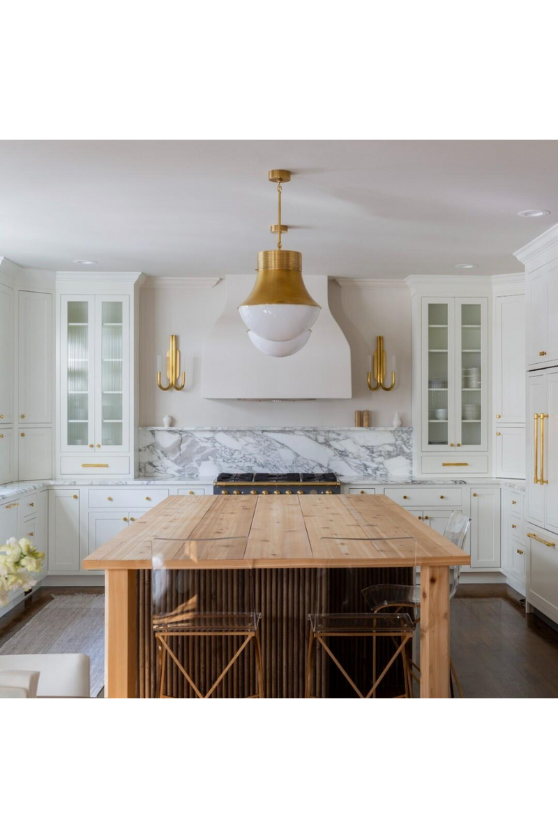 Curved Metal Pendant Lamp | Andrew Martin Precision  | Oroatrade.com