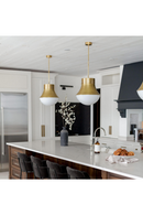 Curved Metal Pendant Lamp | Andrew Martin Precision  | Oroatrade.com