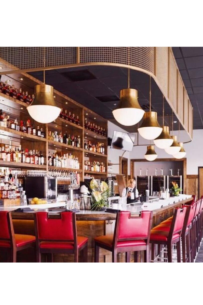 Curved Metal Pendant Lamp | Andrew Martin Precision  | Oroatrade.com