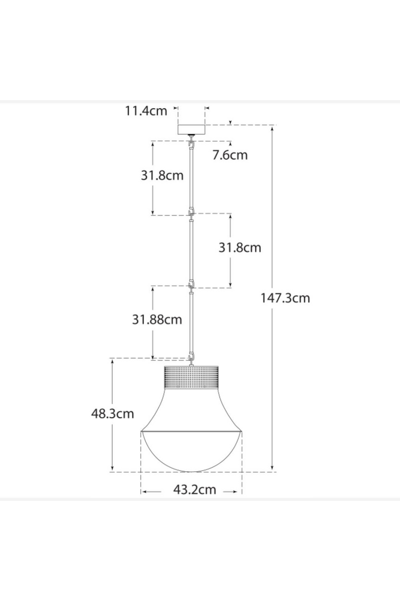 Curved Metal Pendant Lamp | Andrew Martin Precision  | Oroatrade.com