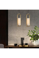 Elongated Alabaster Pendant Lamp | Andrew Martin Melange | Oroatrade.com