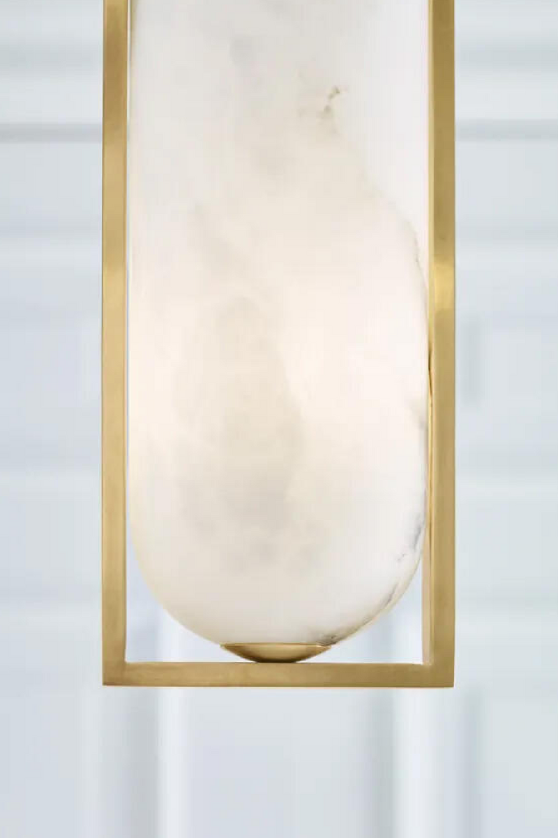 Elongated Alabaster Pendant Lamp | Andrew Martin Melange | Oroatrade.com