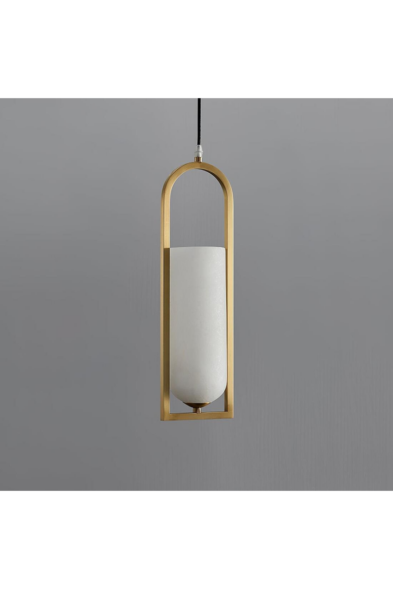 Elongated Alabaster Pendant Lamp | Andrew Martin Melange | Oroatrade.com