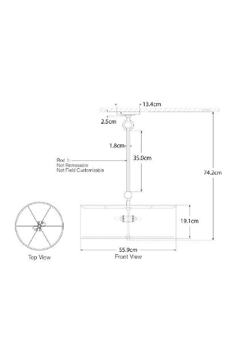 White Linen Shade Ceiling Lamp | Andrew Martin Reed | Oroatrade.com