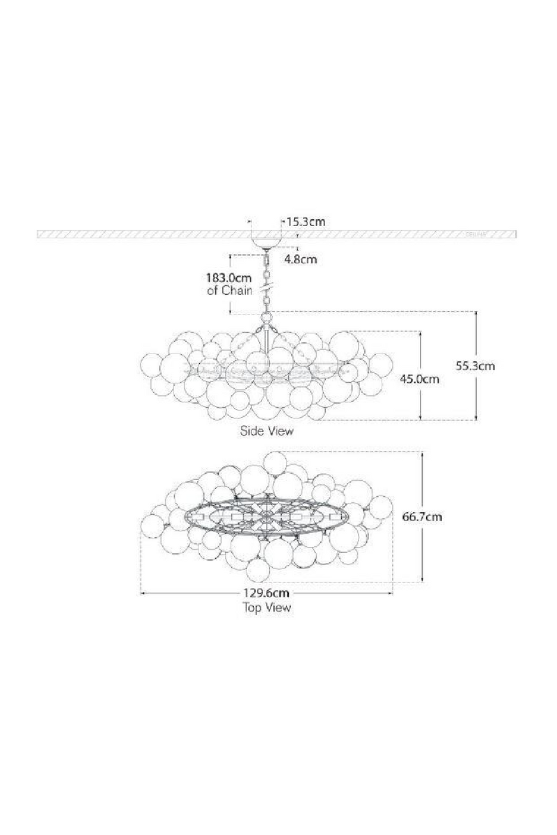 Swirl Patterned Glass Orbs Chandelier | Andrew Martin Talia | Oroatrade.com