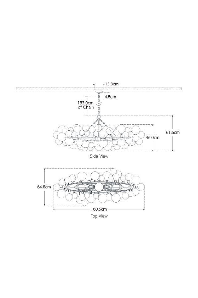 Swirl Patterned Glass Orbs Chandelier | Andrew Martin Talia | Oroatrade.com