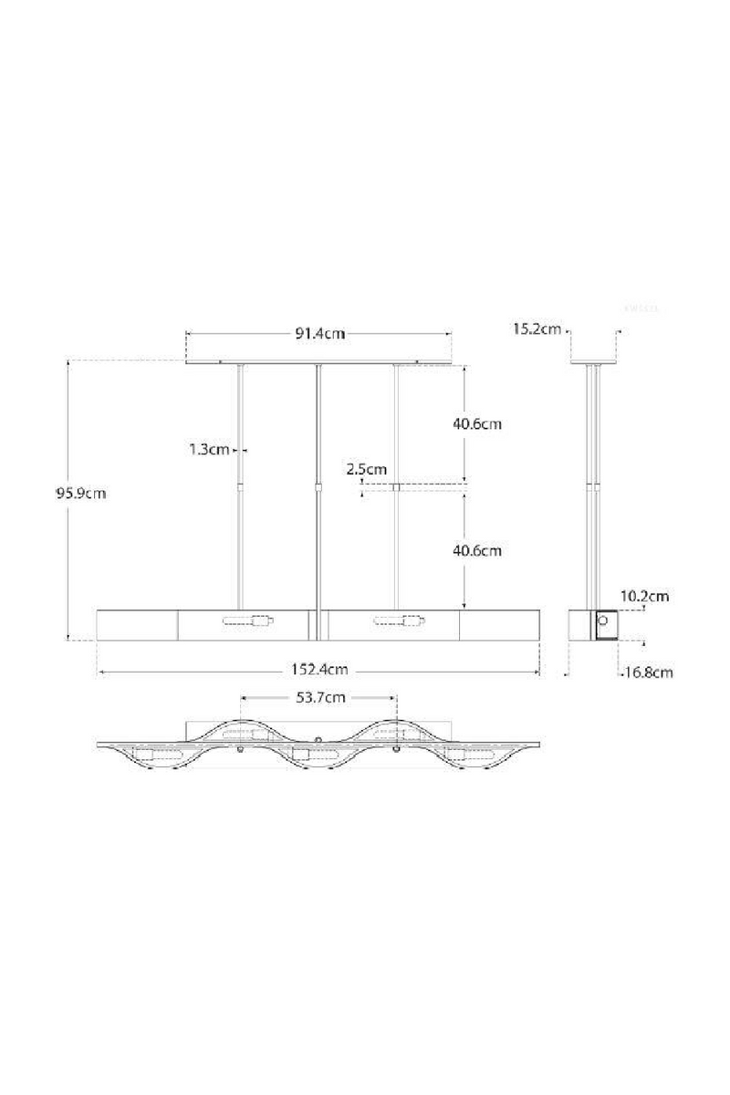 Curved Linear Pendant Lamp | Andrew Martin Avant | Oroatrade.com