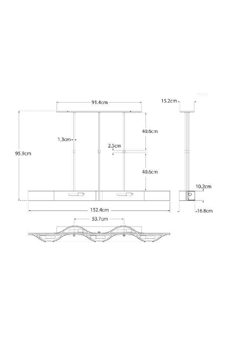 Curved Linear Pendant Lamp | Andrew Martin Avant | Oroatrade.com