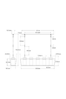 5-Light Linear Pendant Lamp | Andrew Martin Presidio | Oroatrade.com