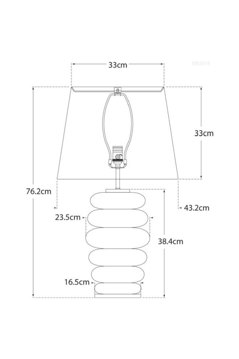 Antiqued White Ceramic Table Lamp | Andrew Martin Phoebe | Oroatrade.com