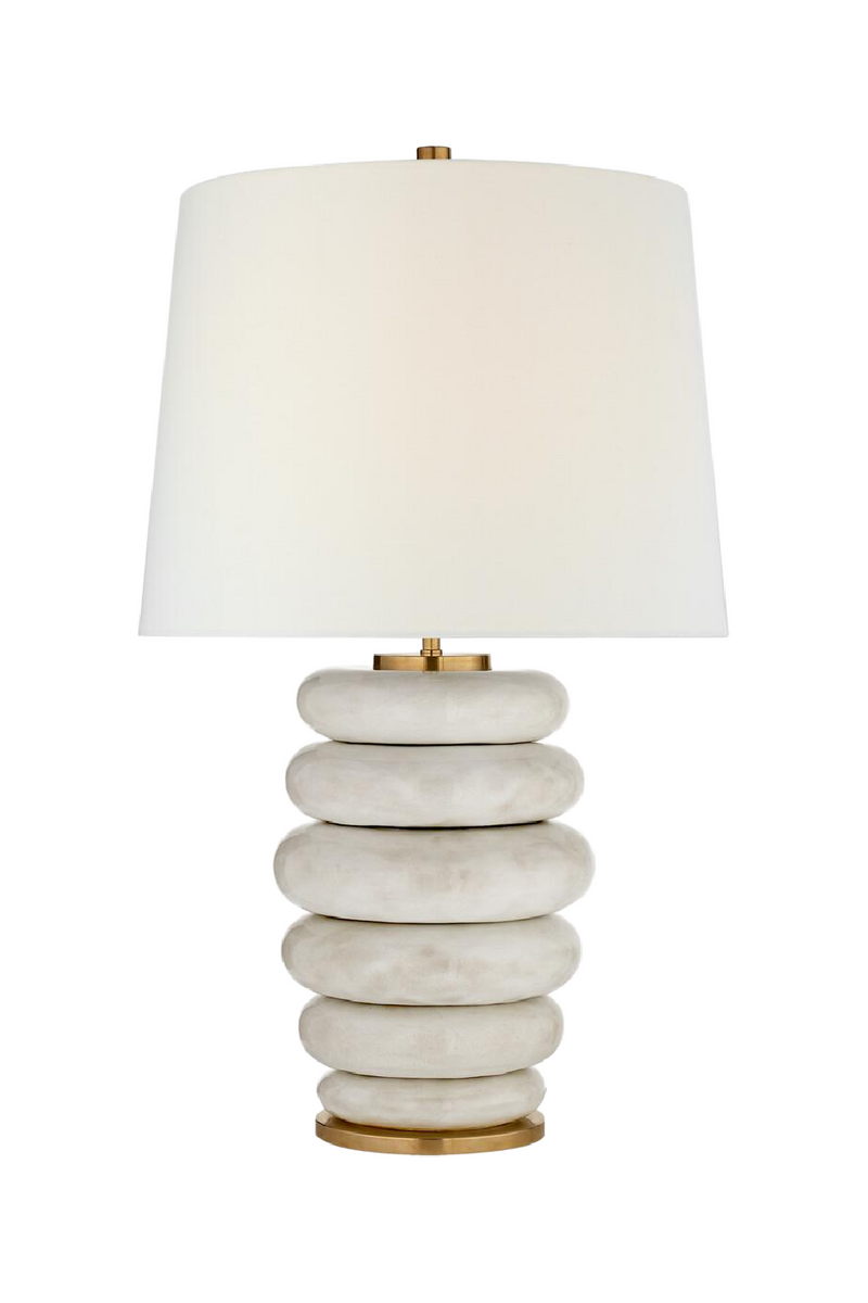 Antiqued White Ceramic Table Lamp | Andrew Martin Phoebe | Oroatrade.com