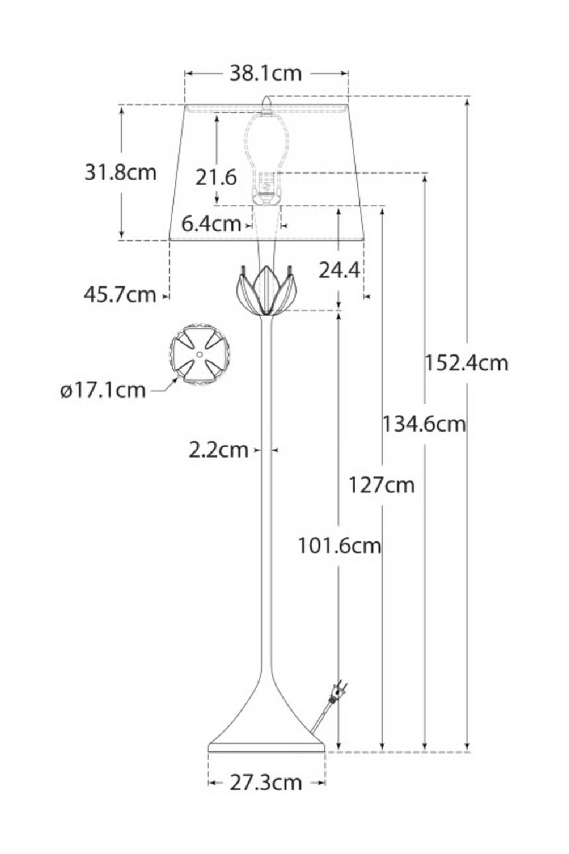Floral Detail Floor Lamp | Andrew Martin Alberto | Oroatrade.com