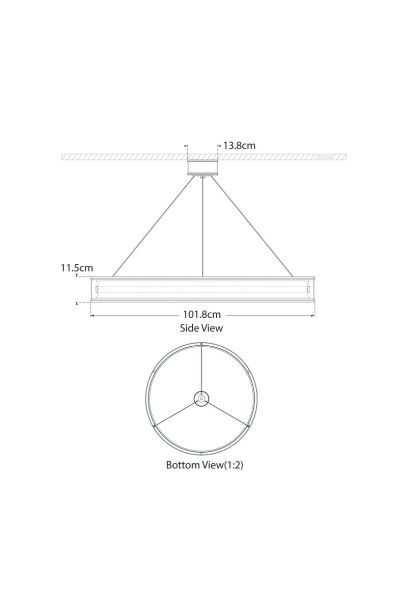 Metal Ring Chandelier | Andrew Martin Connery | Oroatrade.com