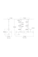 Glass Discs Linear Chandelier | Andrew Martin Calvino | Oroatrade.com