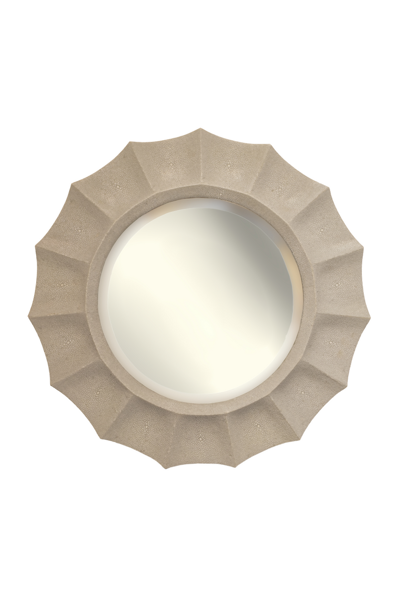 Cream Shagreen Mirror | Andrew Martin Joplin | Oroatrade.com