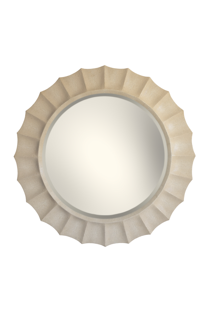 Cream Shagreen Mirror | Andrew Martin Joplin | Oroatrade.com