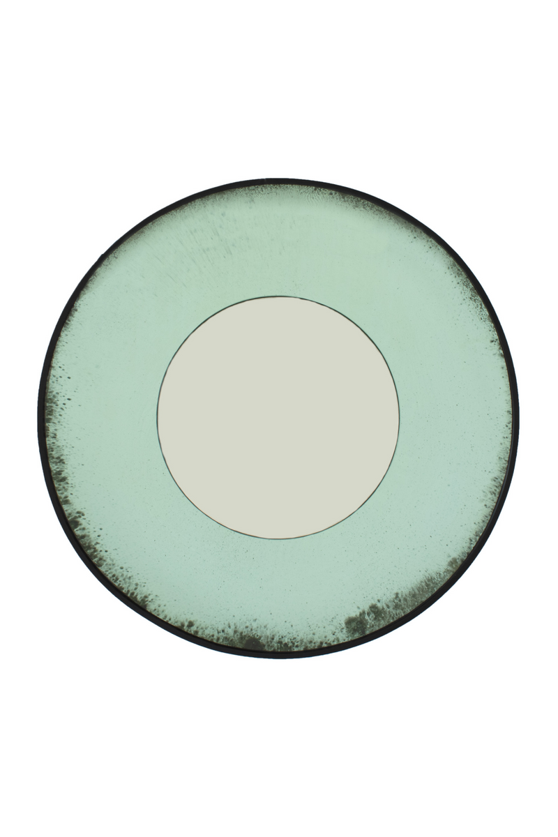 Aged Green Round Concave Mirror | Andrew Martin Hampstead | Oroatrade.com