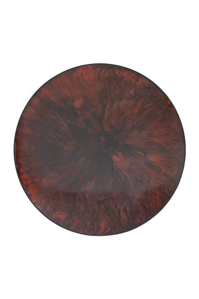 Aged Red Round Convex Mirror | Andrew Martin Aldgate | Oroatrade.com