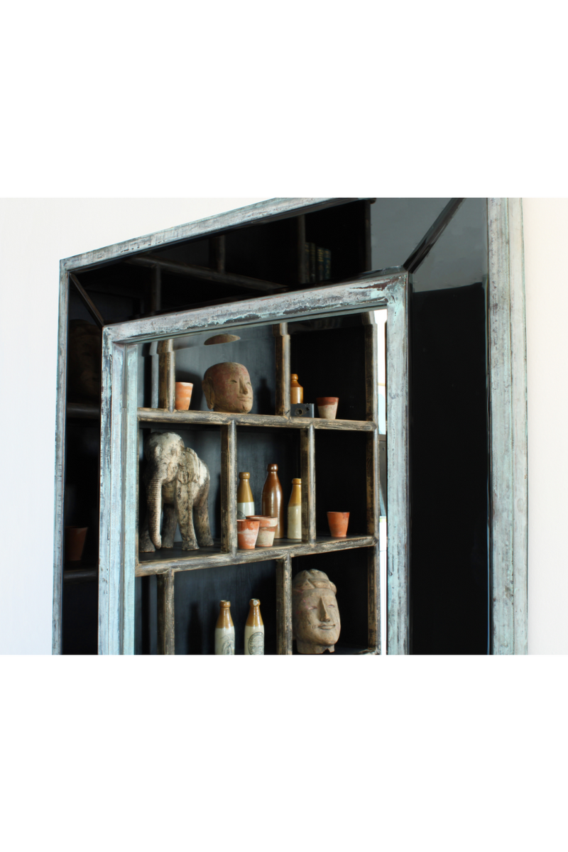 Black Glass Rectangular Mirror | Andrew Martin Westminster | Oroatrade.com