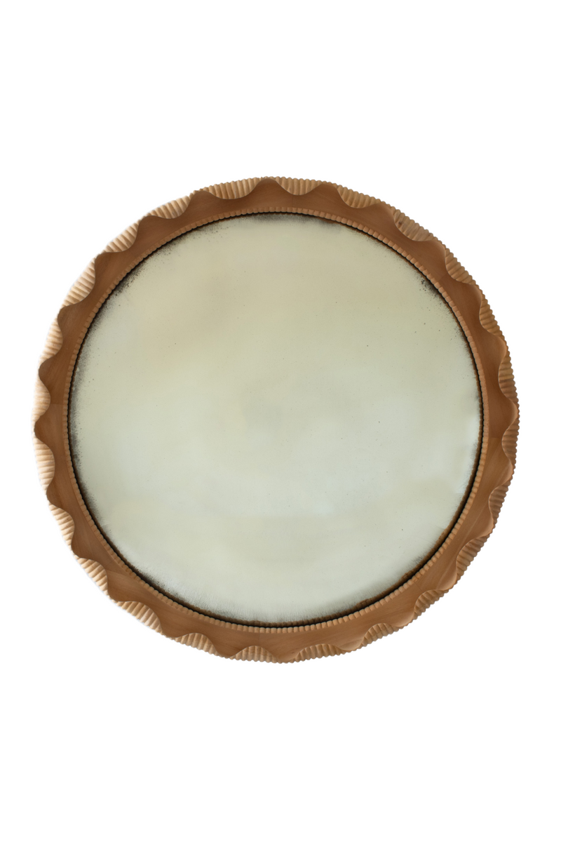 Mahogany Framed Round Convex Mirror | Andrew Martin Marylebobe | Oroatrade.com