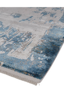 Blue and Beige Patterned Rug | Andrew Martin Azra | Oroatrade.com