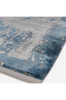 Blue and Beige Patterned Rug | Andrew Martin Azra | Oroatrade.com