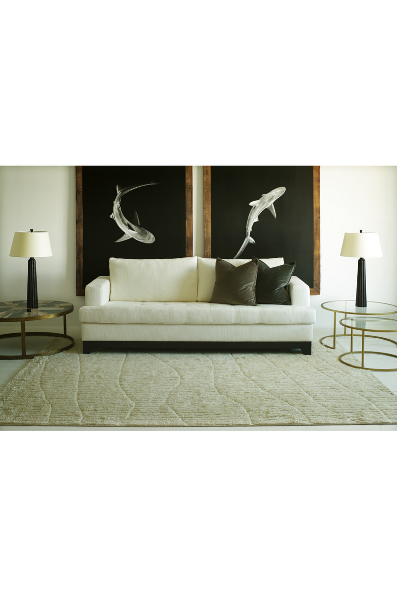 Cream Hand-Tufted Area Rug | Andrew Martin Peak