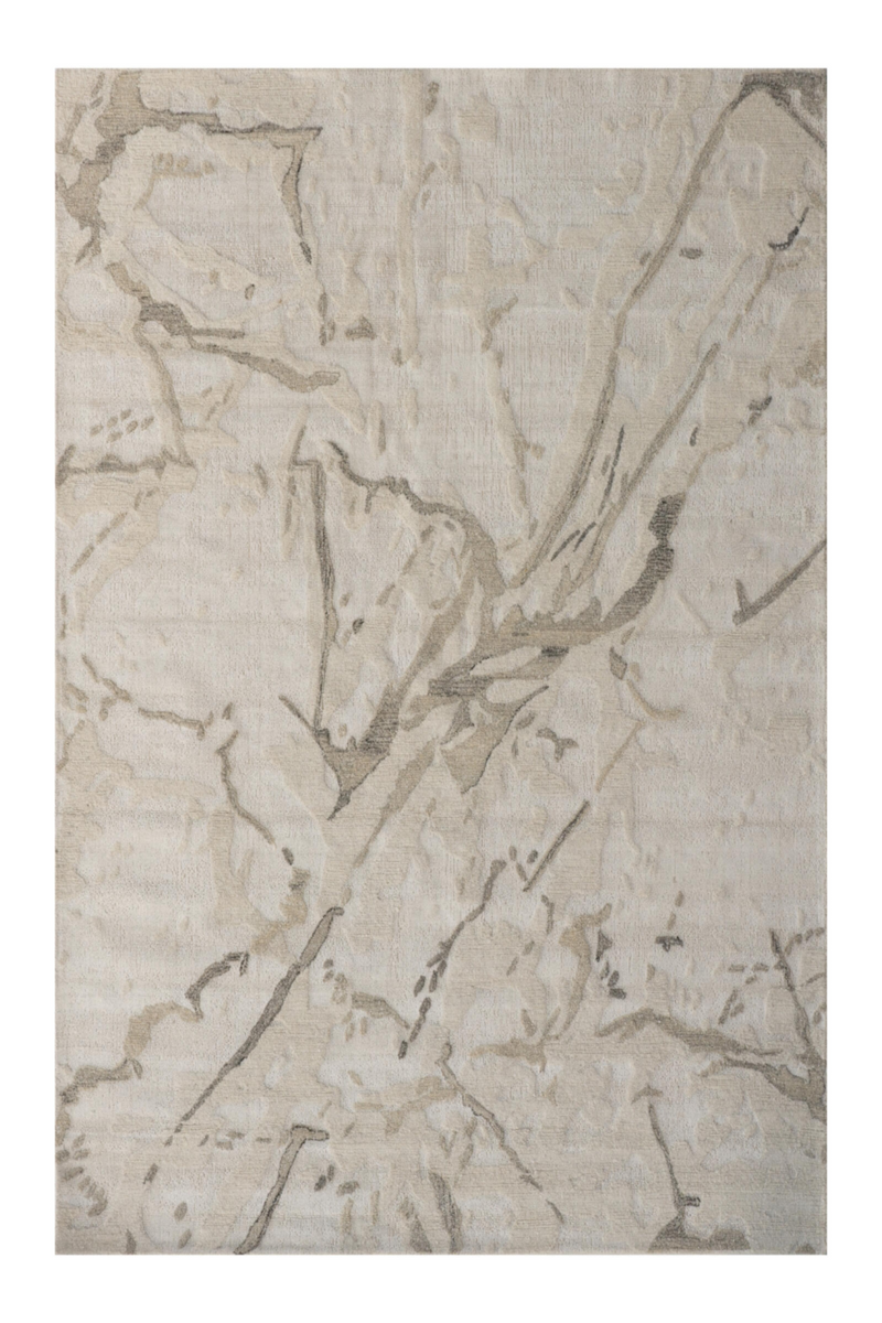 Abstract Wool Blend Rug | Andrew Martin Snowcap | Oroatrade.com