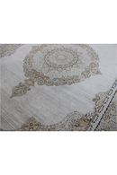 Gray Medallion Motif Persian Rug | Andrew Martin Soraya | Oroatrade.com