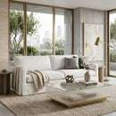 White Linen Classic Sofa | Andrew Martin Strand