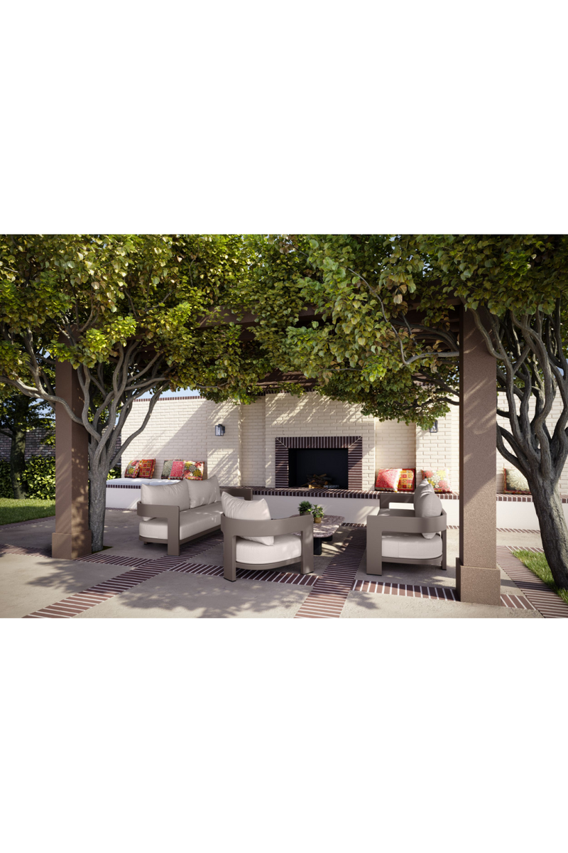 Curved Aluminum Outdoor Sofa | Andrew Martin Caicos | Oroatrade.com