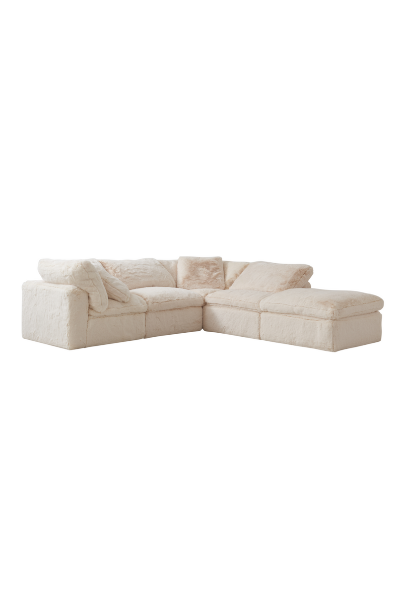Cream Fur Sectional Sofa | Andrew Martin Truman Junior | Oroatrade.com