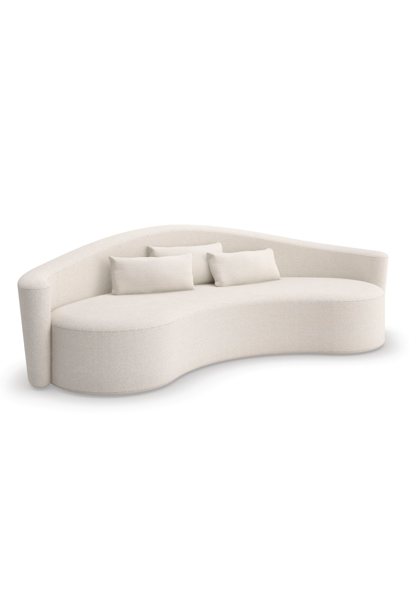 Bouclé Cream Curved Sofa | Andrew Martin Ellipse | Oroatrade.com