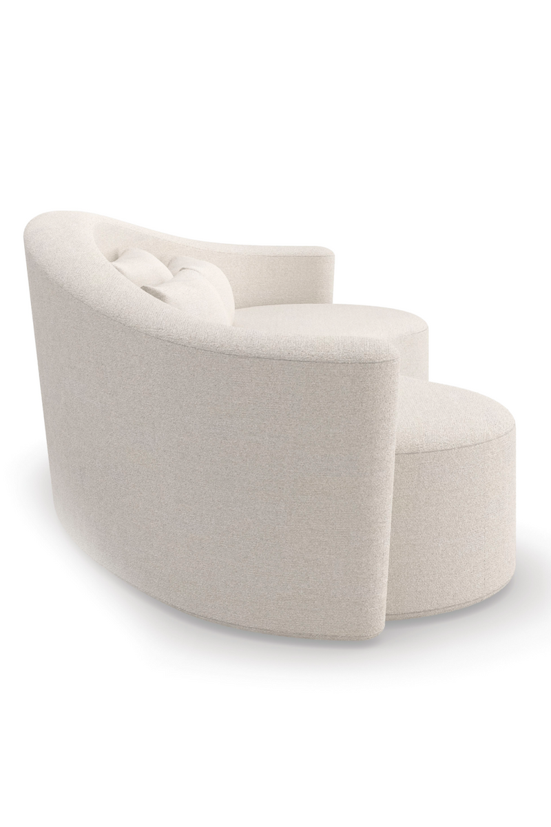 Bouclé Cream Curved Sofa | Andrew Martin Ellipse | Oroatrade.com