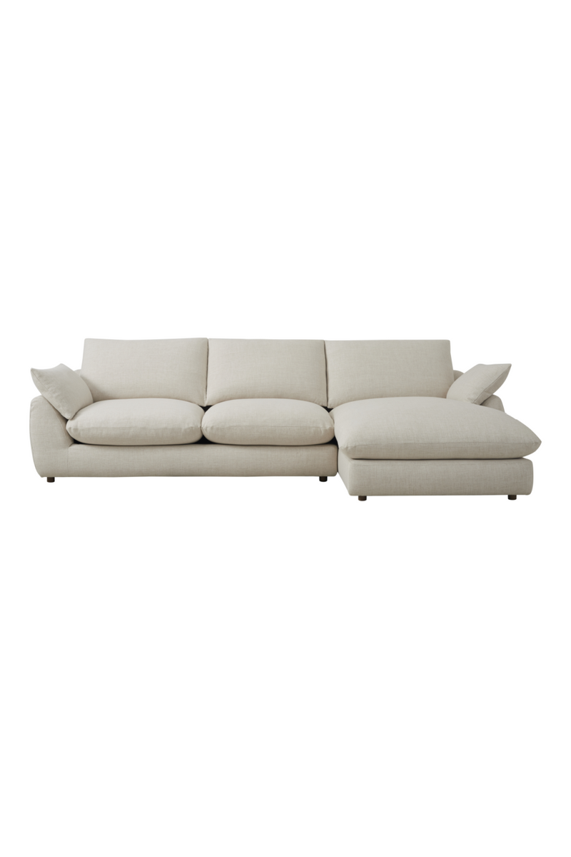 Neutral Linen Corner Sofa | Andrew Martin Fulton | Oroatrade.com