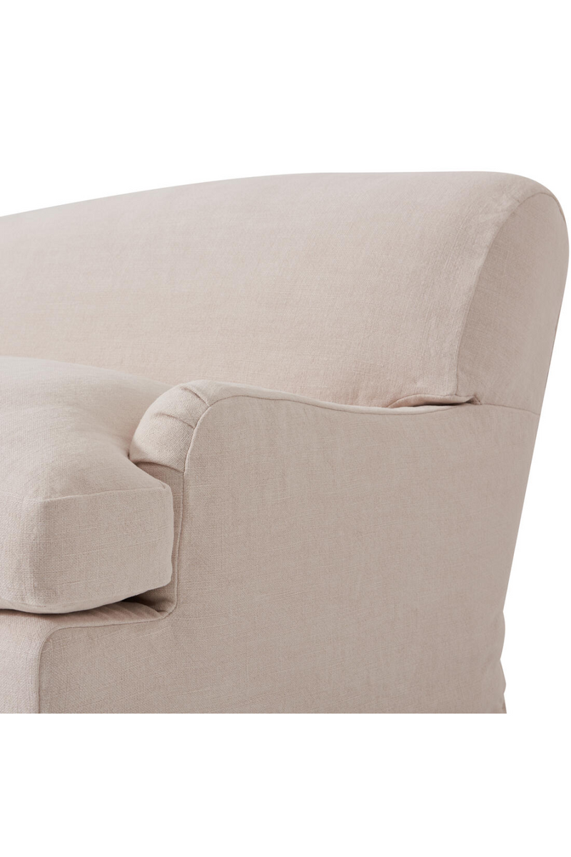 Beige Linen Curved Sofa | Andrew Martin Lady May | Oroatrade.com