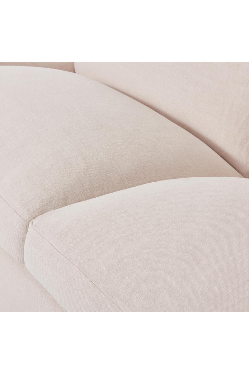 Beige Linen Curved Sofa | Andrew Martin Lady May | Oroatrade.com