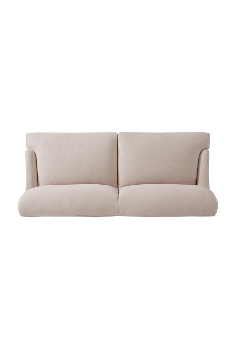 Beige Linen Curved Sofa | Andrew Martin Lady May | Oroatrade.com