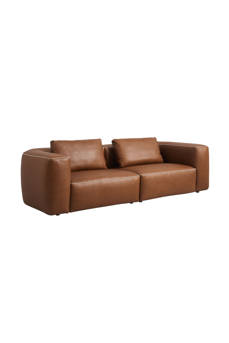 Brown Leather Modern Sectional Sofa | Andrew Martin Joshua | Oroatrade.com