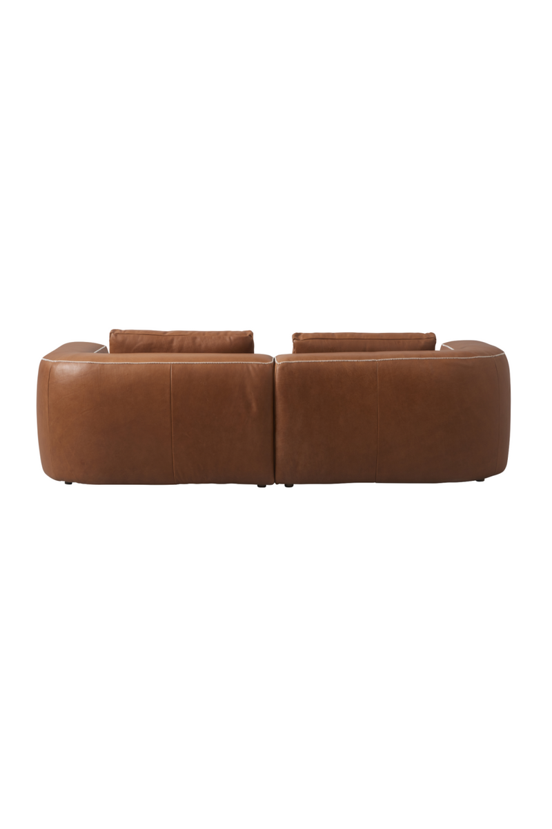 Brown Leather Modern Sectional Sofa | Andrew Martin Joshua | Oroatrade.com