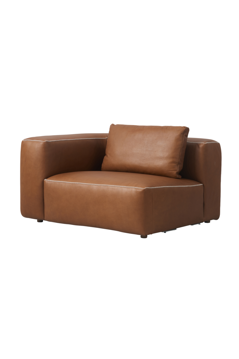 Brown Leather Modern Sectional Sofa | Andrew Martin Joshua | Oroatrade.com