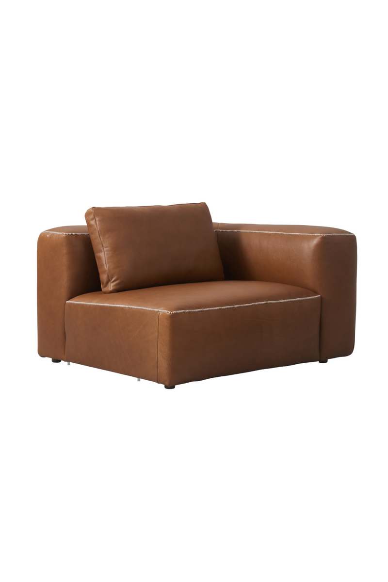 Brown Leather Modern Sectional Sofa | Andrew Martin Joshua | Oroatrade.com