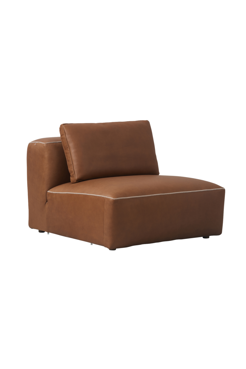 Brown Leather Modern Sectional Sofa | Andrew Martin Joshua | Oroatrade.com