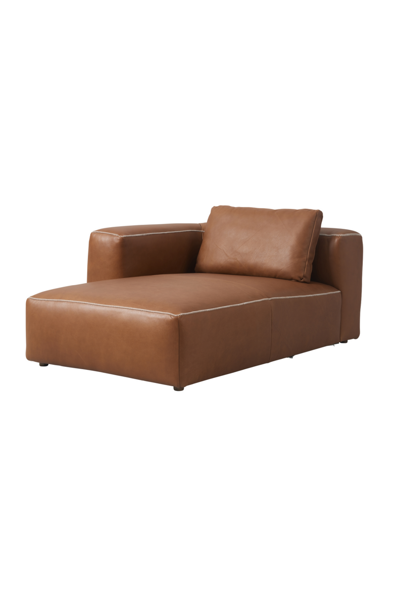 Brown Leather Modern Sectional Sofa | Andrew Martin Joshua | Oroatrade.com