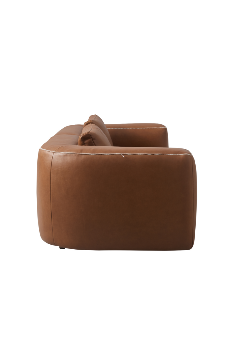 Brown Leather Modern Sectional Sofa | Andrew Martin Joshua | Oroatrade.com