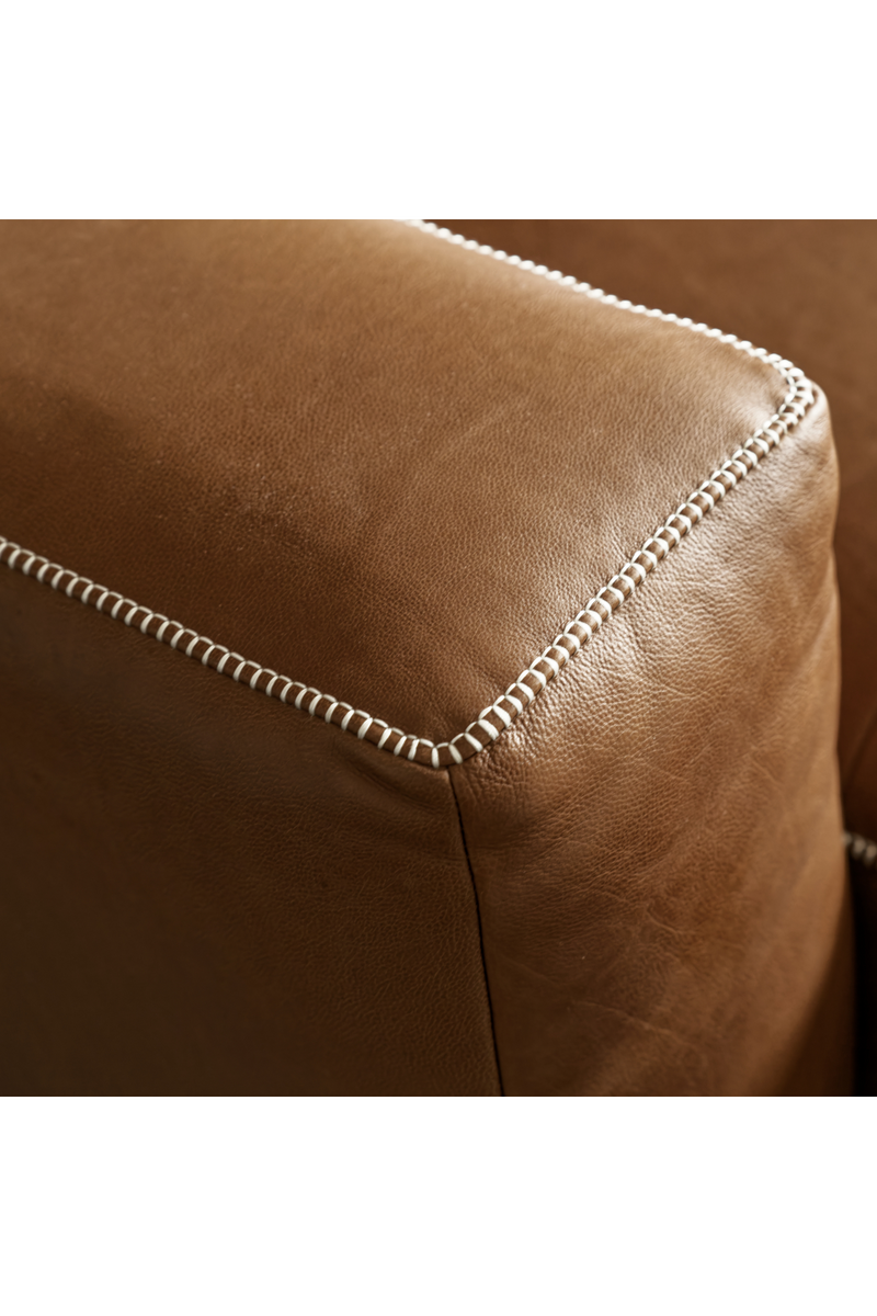 Brown Leather Modern Sectional Sofa | Andrew Martin Joshua | Oroatrade.com