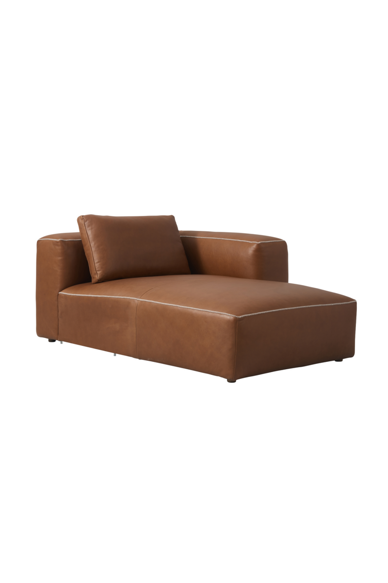 Brown Leather Modern Sectional Sofa | Andrew Martin Joshua | Oroatrade.com