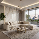 Cream Linen Sectional Sofa | Andrew Martin Clinton