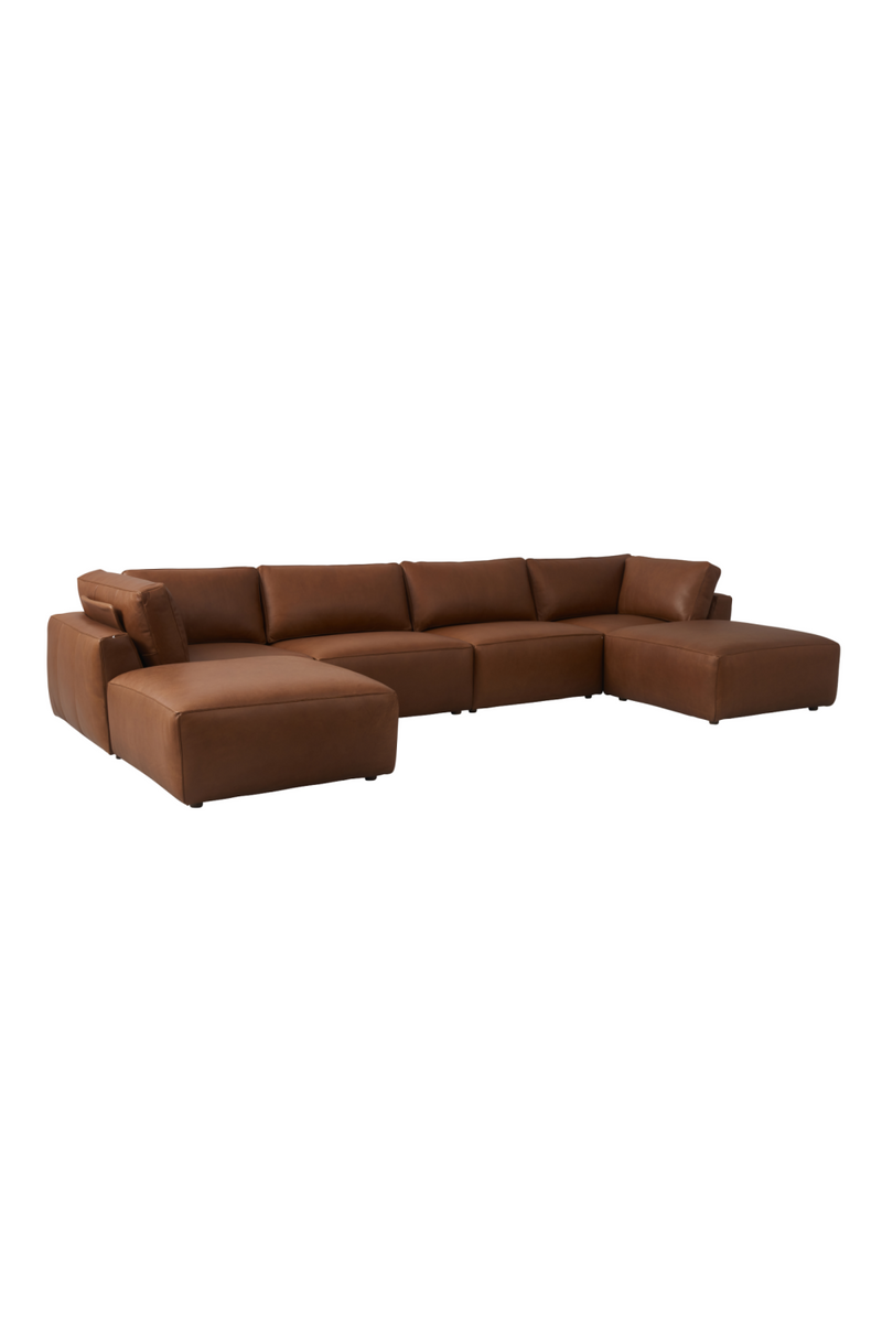 Brown Leather Sectional Sofa | Andrew Martin Arthur | Oroatrade.com